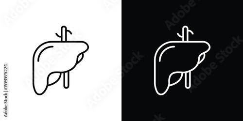 Liver icon Editable stroke vector pack, suitable for web designs.