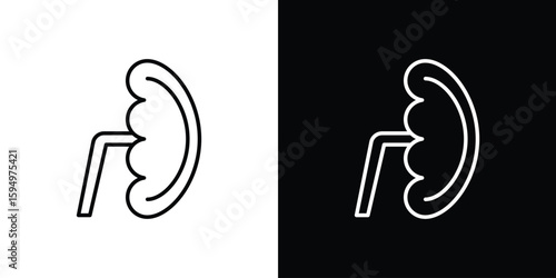 Kidney disease icon Editable stroke vector pack, suitable for web designs.