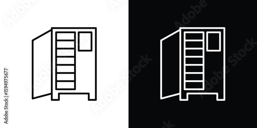 Infrared heat cabin icon Editable stroke vector pack, suitable for web designs.