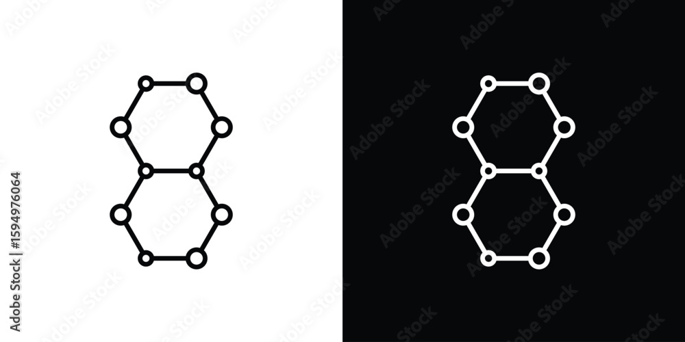 Obraz premium Graphene icon Editable stroke vector pack, suitable for web designs.