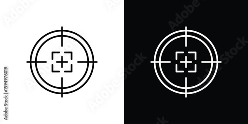 Gun target icon Editable stroke vector pack, suitable for web designs.