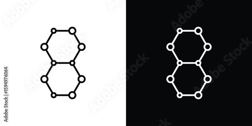 Graphene icon Editable stroke vector pack, suitable for web designs.