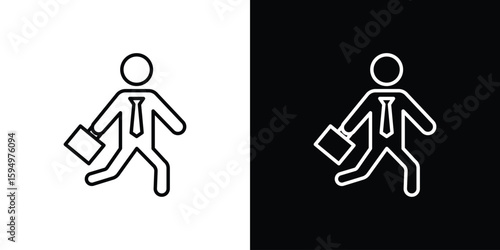 Going to work icon Editable stroke vector pack, suitable for web designs.