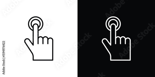 Finger control icon Editable stroke vector pack, suitable for web designs.