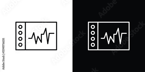 EKG monitor icon Editable stroke vector pack, suitable for web designs.