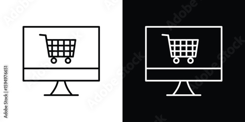 E commerce platform icon Editable stroke vector pack, suitable for web designs.