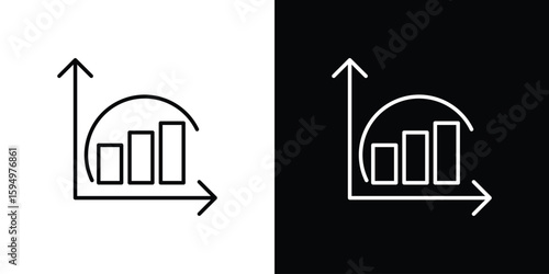 Diminishing returns icon Editable stroke vector pack, suitable for web designs.