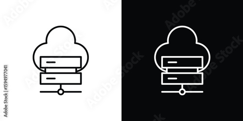 Data center icon Editable stroke vector pack, suitable for web designs.
