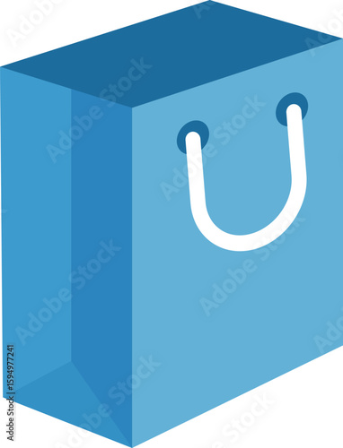 Minimalist shopping bag icon in bright orange with gray handles and white button accents. Perfect for e-commerce, online store, retail business, sale promotions, app interfaces, and digital marketing 