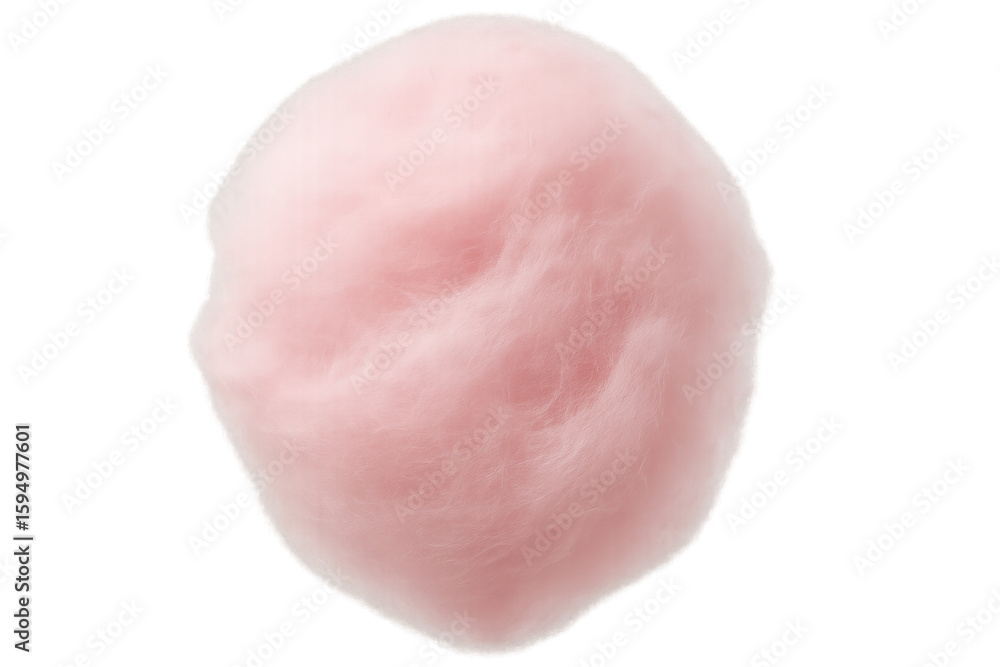 Fluffy pink cotton candy ball isolated on transparent background, perfect for sweet and festive designs Fluffy pink cotton candy ball isolated on transparent background, perfect for sweet and festive designs