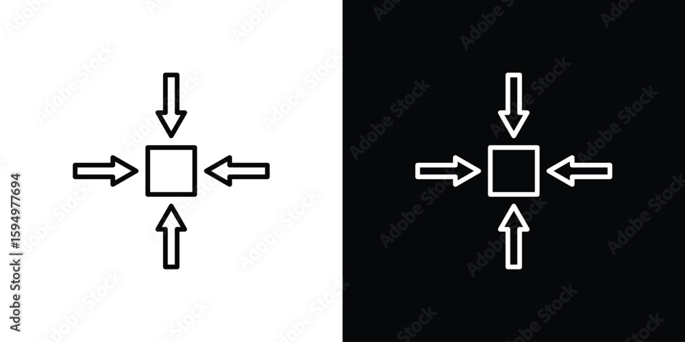 Fototapeta premium Compact size icon Editable stroke vector pack, suitable for web designs.