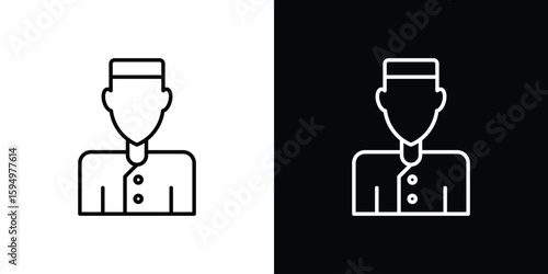 Concierge icon Editable stroke vector pack, suitable for web designs.