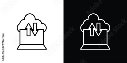 Cloud computing icon Editable stroke vector pack, suitable for web designs.