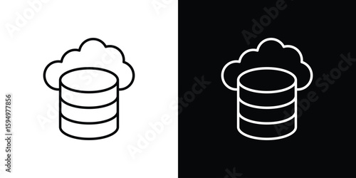 Cloud server icon Editable stroke vector pack, suitable for web designs.