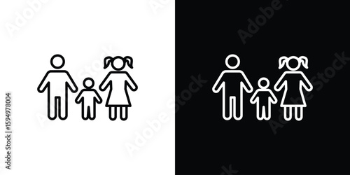 Child custody icon Editable stroke vector pack, suitable for web designs.