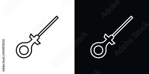 Car dipstick icon Editable stroke vector pack, suitable for web designs.