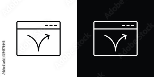 Bounce rate icon Editable stroke vector pack, suitable for web designs.