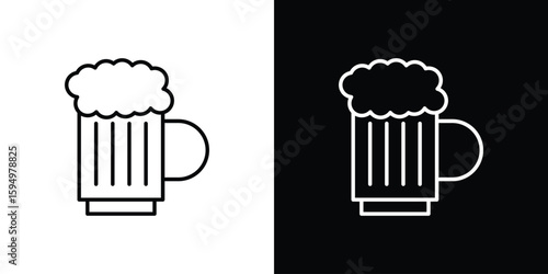 Beer icon Editable stroke vector pack, suitable for web designs.
