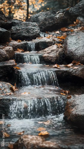 Wallpaper Mural Tranquil Waterfall in Enchanted Forest - Cinematic Nature Scene Torontodigital.ca