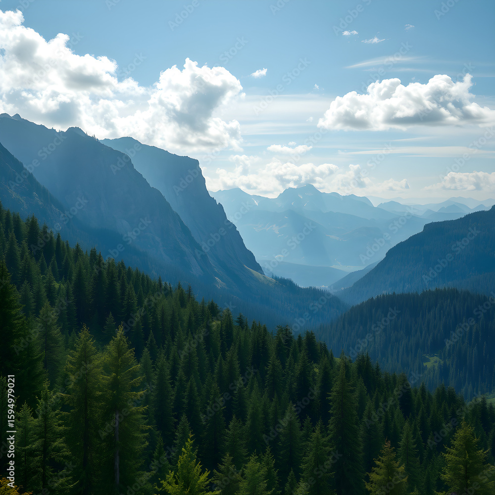 Obraz premium Ultra realistic mountain landscape