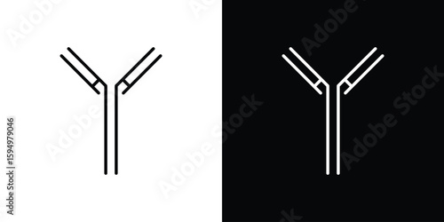 Antibody icon Editable stroke vector pack, suitable for web designs.
