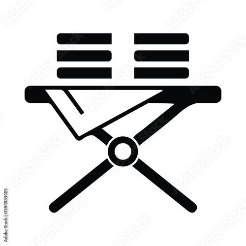 Laundry, iron, table, ironing board icon
