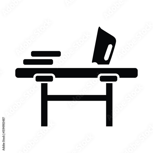 Laundry, iron, table, ironing board icon
