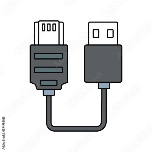 ports lineal color line icon with white background vector stock illustration