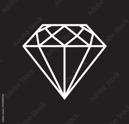 Diamond icon set. Different shapes of diamond cuts. A set of black diamond and gemstone icons isolated on a white background. diamond icon set. diamond gemstone sign. gem vector symbol. gemstone symbo