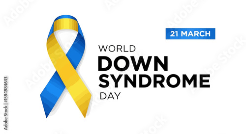 Awareness Ribbon for World Down Syndrome Day