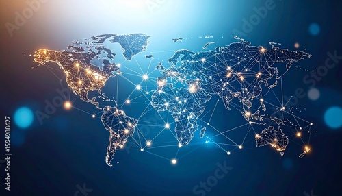 Soft-focus background of skyscrapers with layered transparent stock market graphs and currency symbols