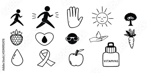 medial care icon set