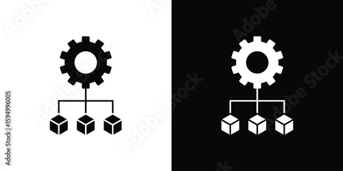 Workflow icon concept. silhouette icon.
