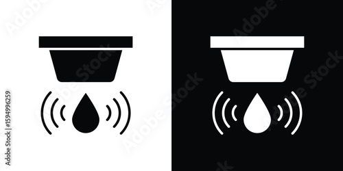 Water sensor icon concept. silhouette icon.