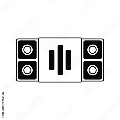 vrm glyph outline icon with white background vector stock illustration