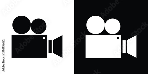 Video camera icon concept. silhouette icon.