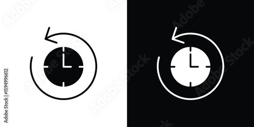 Uptime and downtime icon concept. silhouette icon.