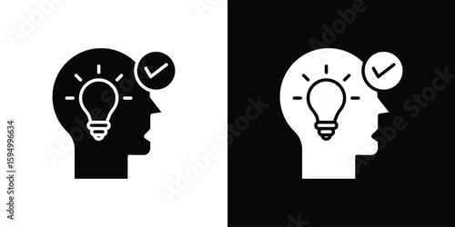 Understand icon concept. silhouette icon.