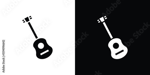 Ukulele icon concept. silhouette icon.