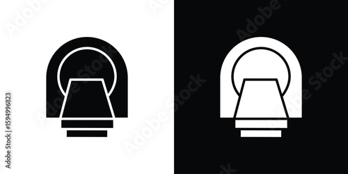 Tomography icon concept. silhouette icon.