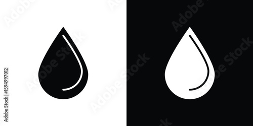 Tear drop icon concept. silhouette icon.