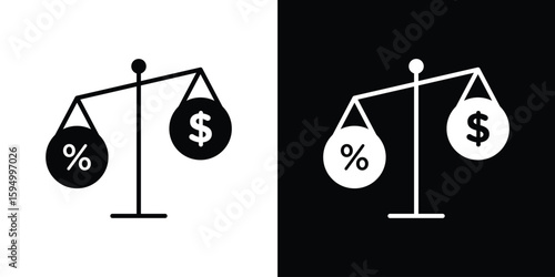 Taxes icon concept. silhouette icon.
