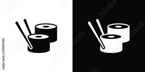 Sushi icon concept. silhouette icon.