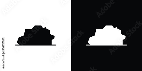 Stone icon concept. silhouette icon.