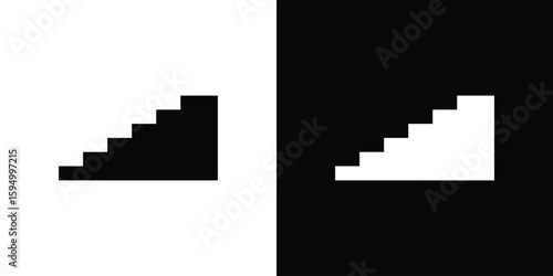 Stairs icon concept. silhouette icon.