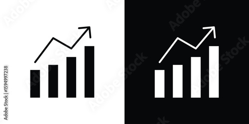Stagflation icon concept. silhouette icon.