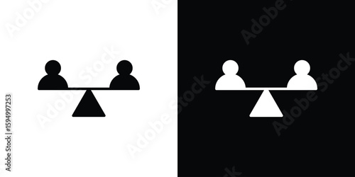 Stability icon concept. silhouette icon.