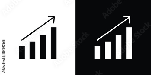 Stagflation icon concept. silhouette icon.