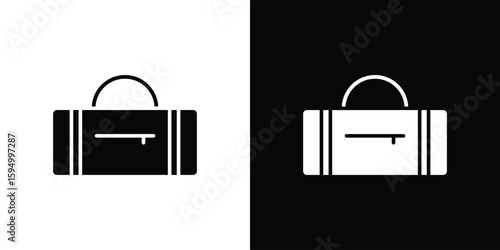 Sports bag icon concept. silhouette icon.