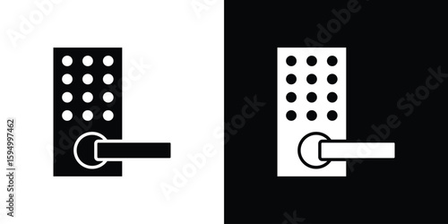 Smart lock icon concept. silhouette icon.